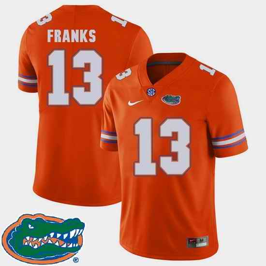 Men Florida Gators Feleipe Franks Orange College Football Sec 2018 Jersey